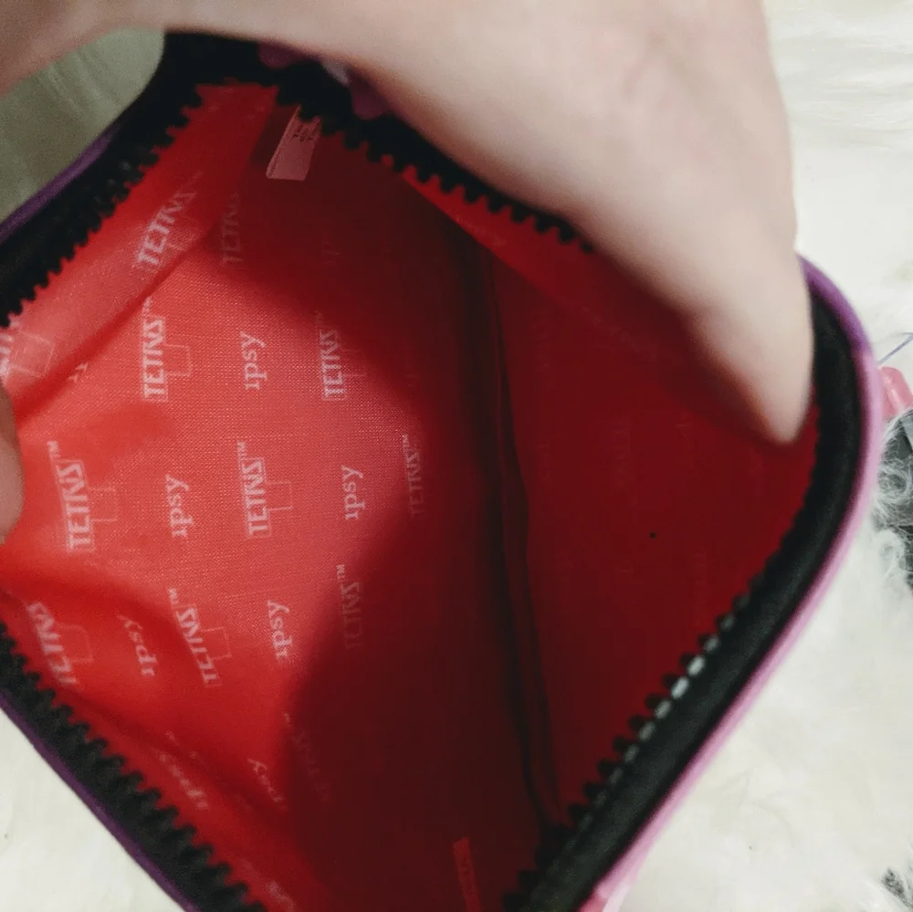 Ipsy Tetris Geometric Collab Makeup Cosmetic Bag